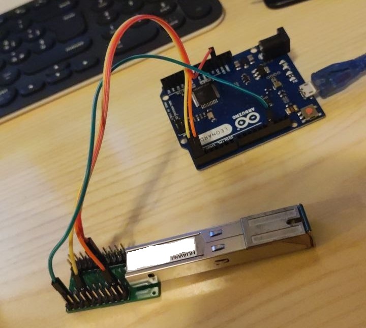 Example of how the sfp-ttl adapter with a custom board